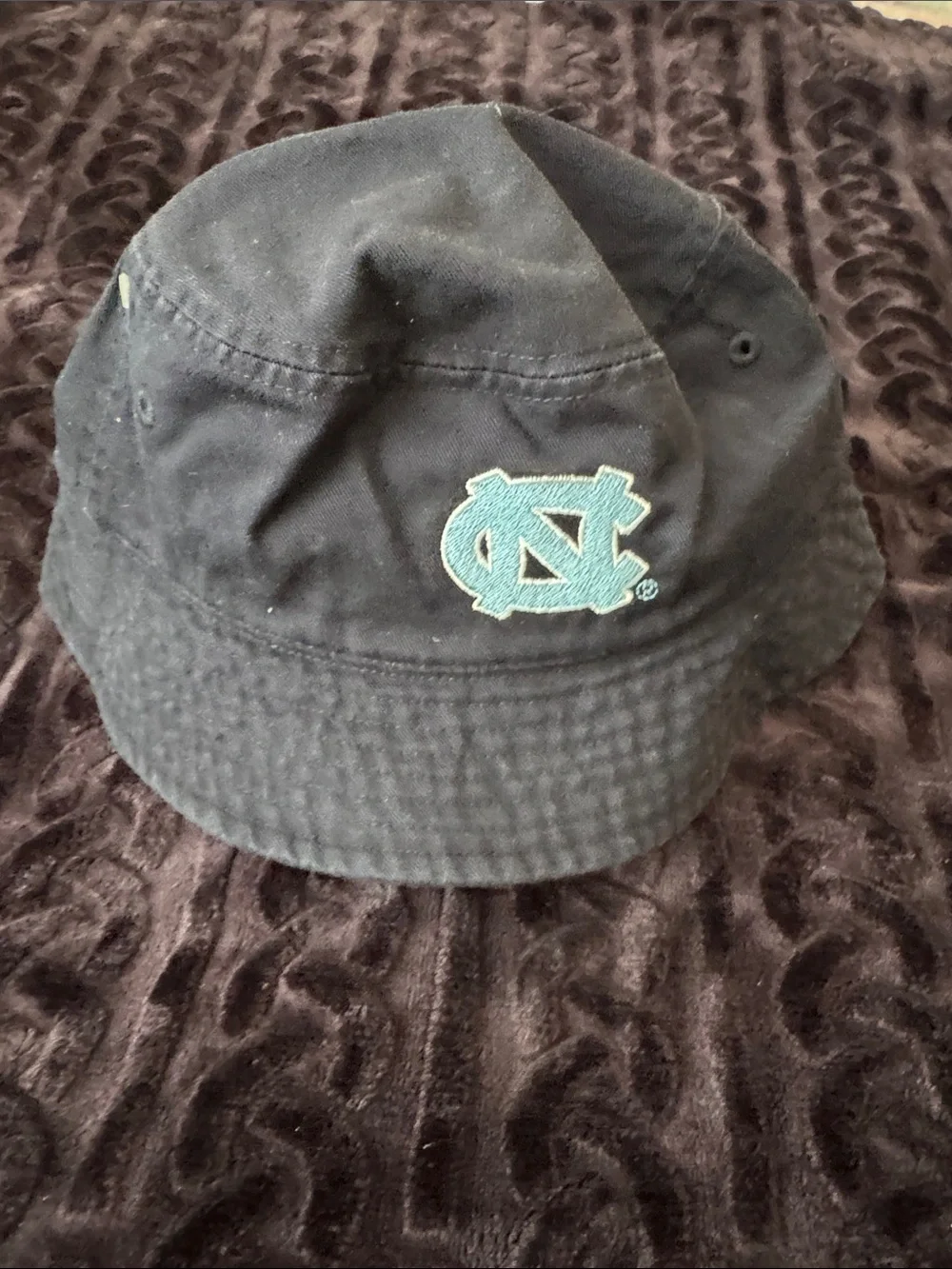 Black Bucket Hat with Light Blue UNC Logo - Kids
